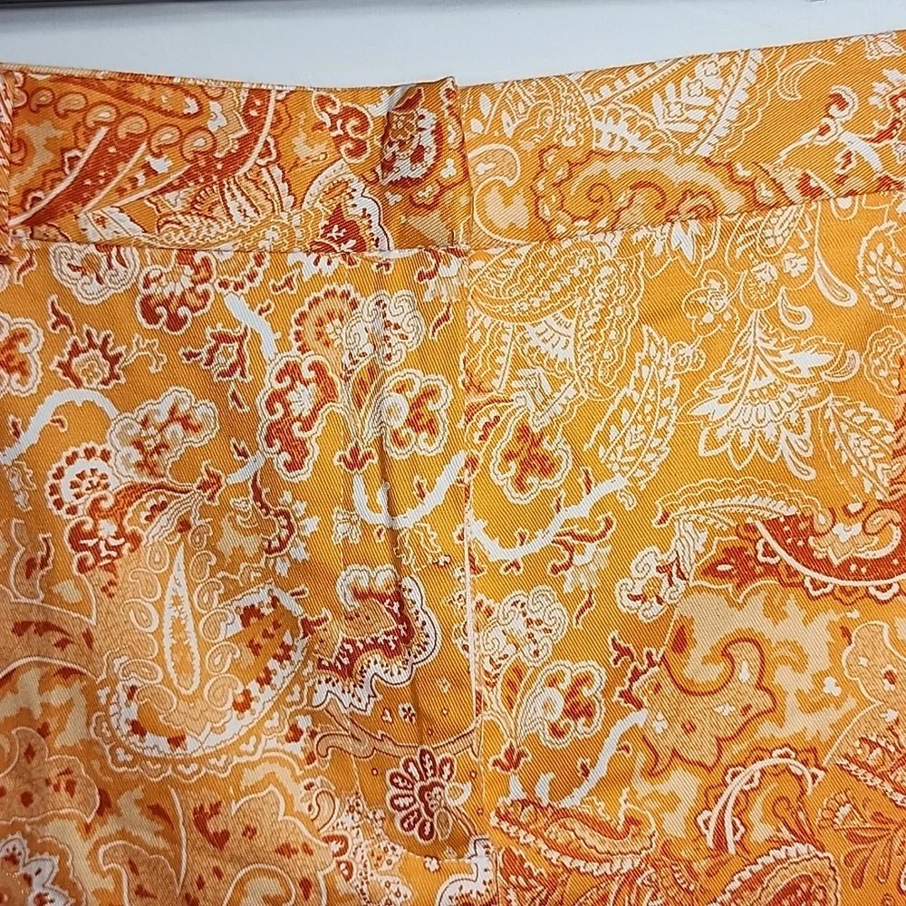 Michael Kors Size 14‎ paisley orange chino shorts Women's